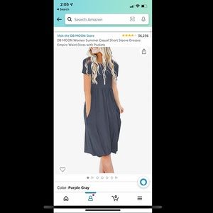 Woman’s summer casual short sleeve dress w pockets